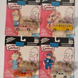FOUR Johnny Lightning SIMPSONS Vehicles - by Playing Mantis 2003